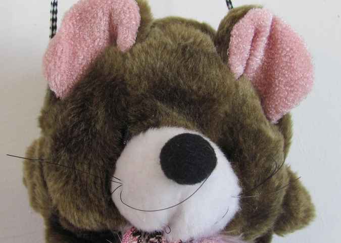 large image of art item: bag &ndash; teddy bear zipper brown