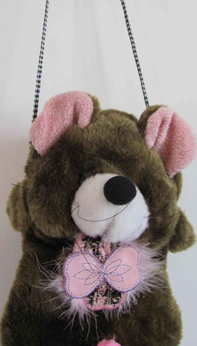 large image of art item: bag &ndash; teddy bear zipper brown