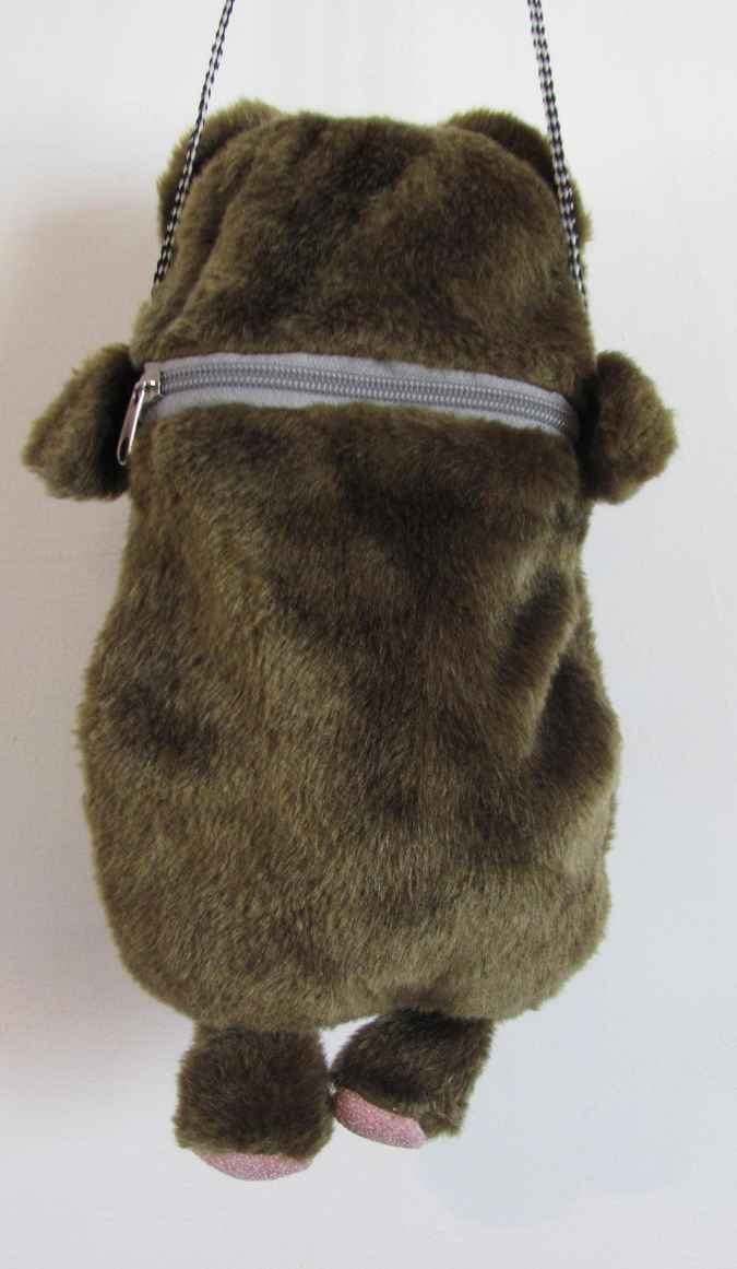 large image of art item: bag &ndash; teddy bear zipper brown