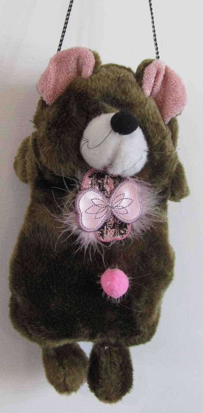 large image of art item: bag &ndash; teddy bear zipper brown