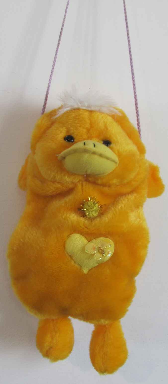 large image of art item: bag &ndash; teddy bear zipper yellow
