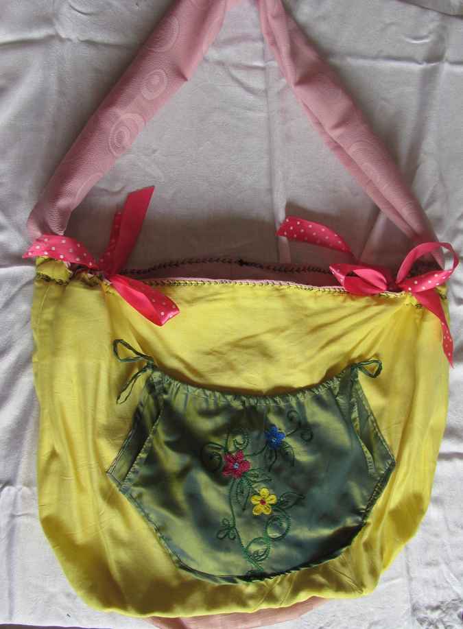 large image of art item: bag &ndash; yellow pouch green