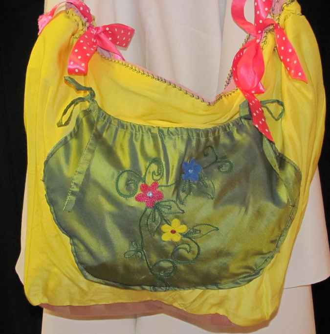 large image of art item: bag &ndash; yellow pouch green