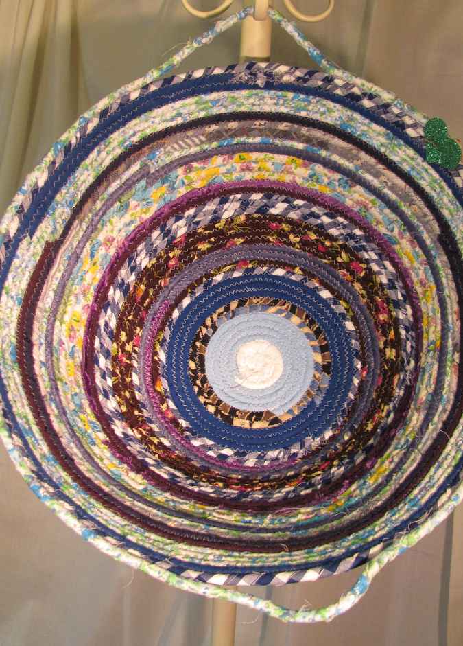 large image of art item: basket &ndash; blue white cyan