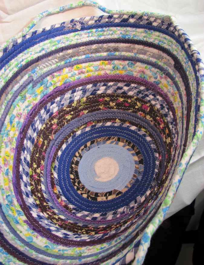 large image of art item: basket &ndash; blue white cyan