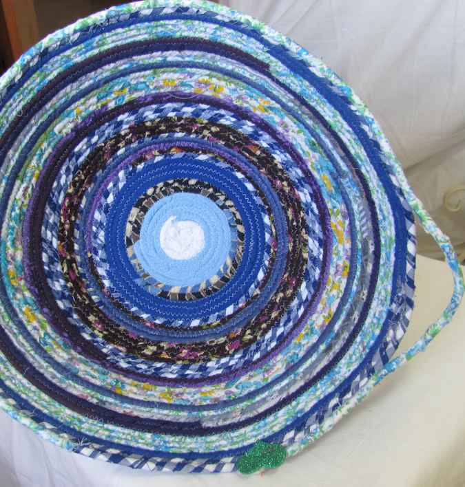 large image of art item: basket &ndash; blue white cyan