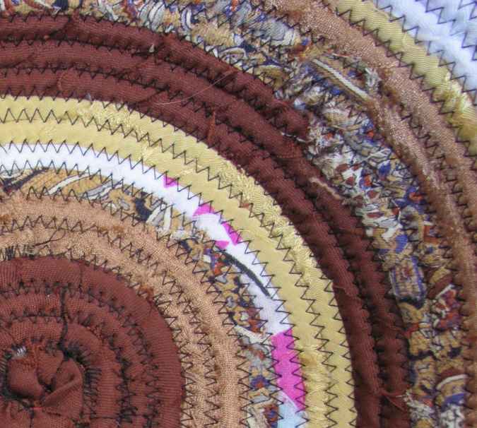 large image of art item: basket &ndash; brown ochre white