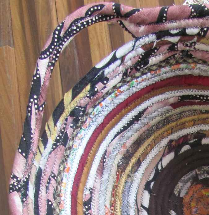 large image of art item: basket &ndash; brown pink