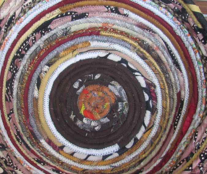 large image of art item: basket &ndash; brown pink