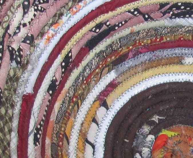 large image of art item: basket &ndash; brown pink