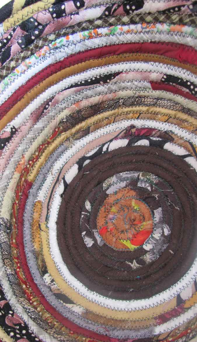 large image of art item: basket &ndash; brown pink