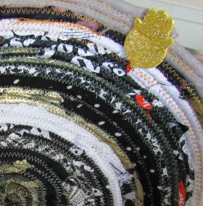 large image of art item: basket &ndash; butterflies black gray white