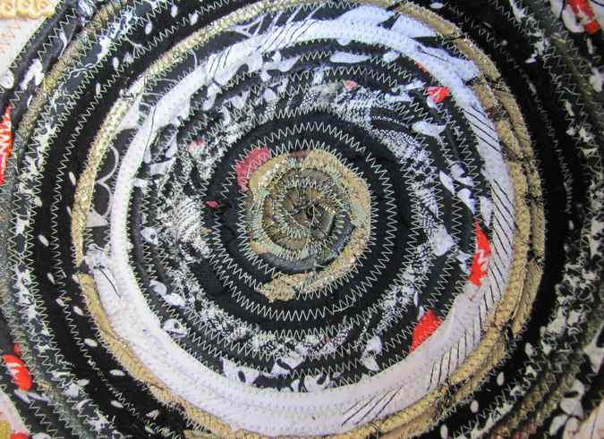 large image of art item: basket &ndash; butterflies black gray white