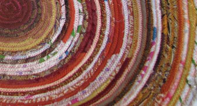 large image of art item: basket &ndash; butterflies orange red white