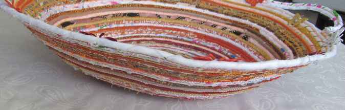 large image of art item: basket &ndash; butterflies orange red white