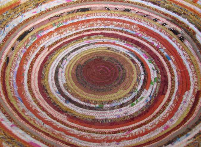 large image of art item: basket &ndash; butterflies orange red white