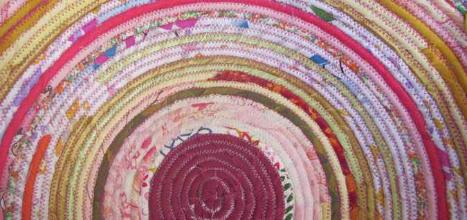 large image of art item: basket &ndash; butterflies pink orange