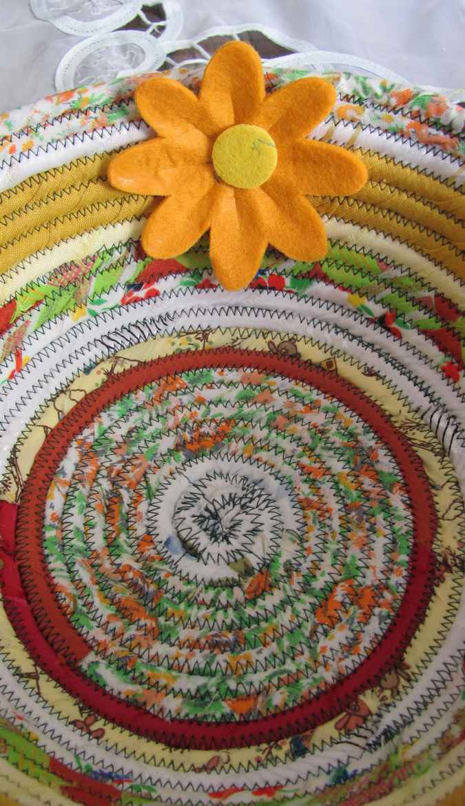 large image of art item: basket &ndash; butterflies yellow white red