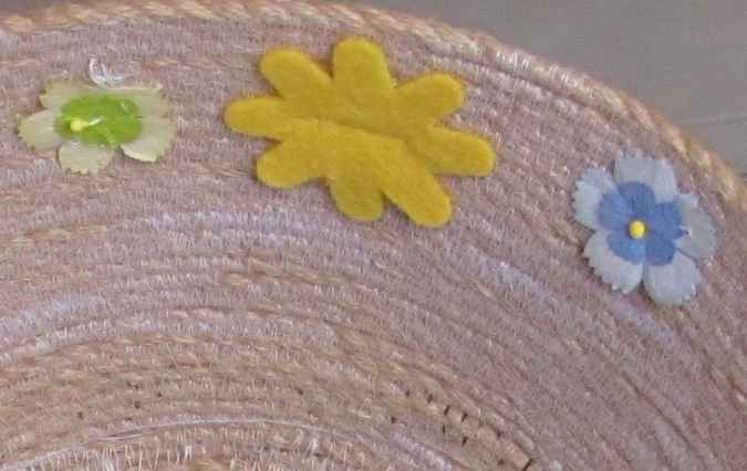 large image of art item: basket &ndash; dove flowers khaki