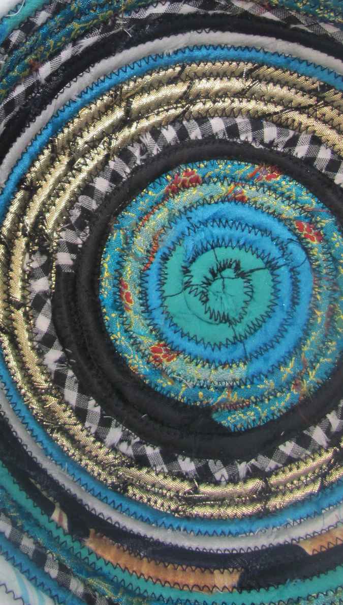 large image of art item: basket &ndash; flowers hearts cyan blue