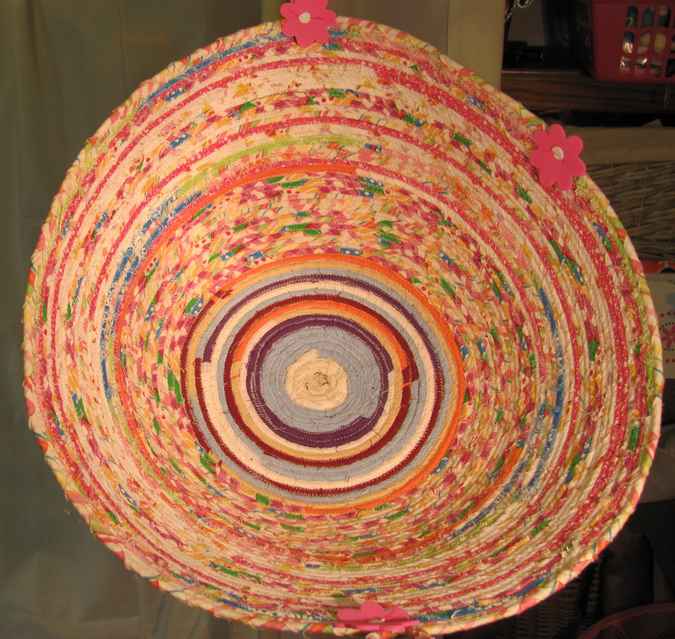 large image of art item: basket &ndash; flowers pinkish