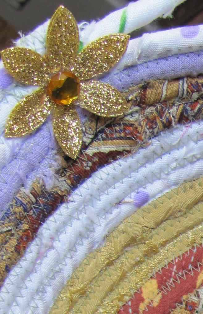 large image of art item: basket &ndash; flowers yellow white blue red