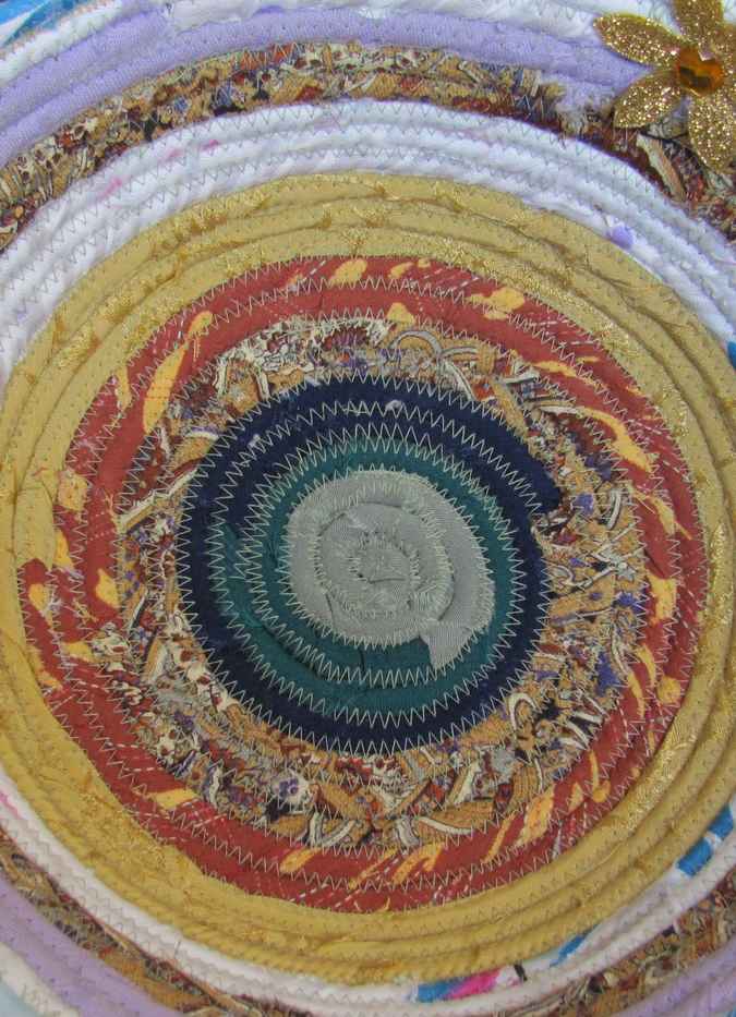 large image of art item: basket &ndash; flowers yellow white blue red