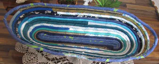 large image of art item: basket &ndash; long blue