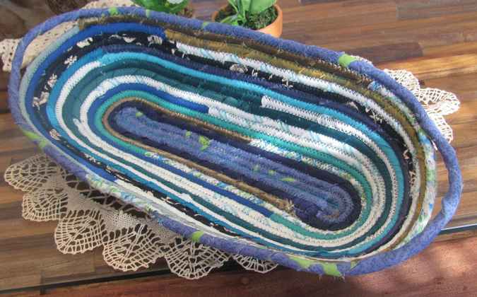 large image of art item: basket &ndash; long blue