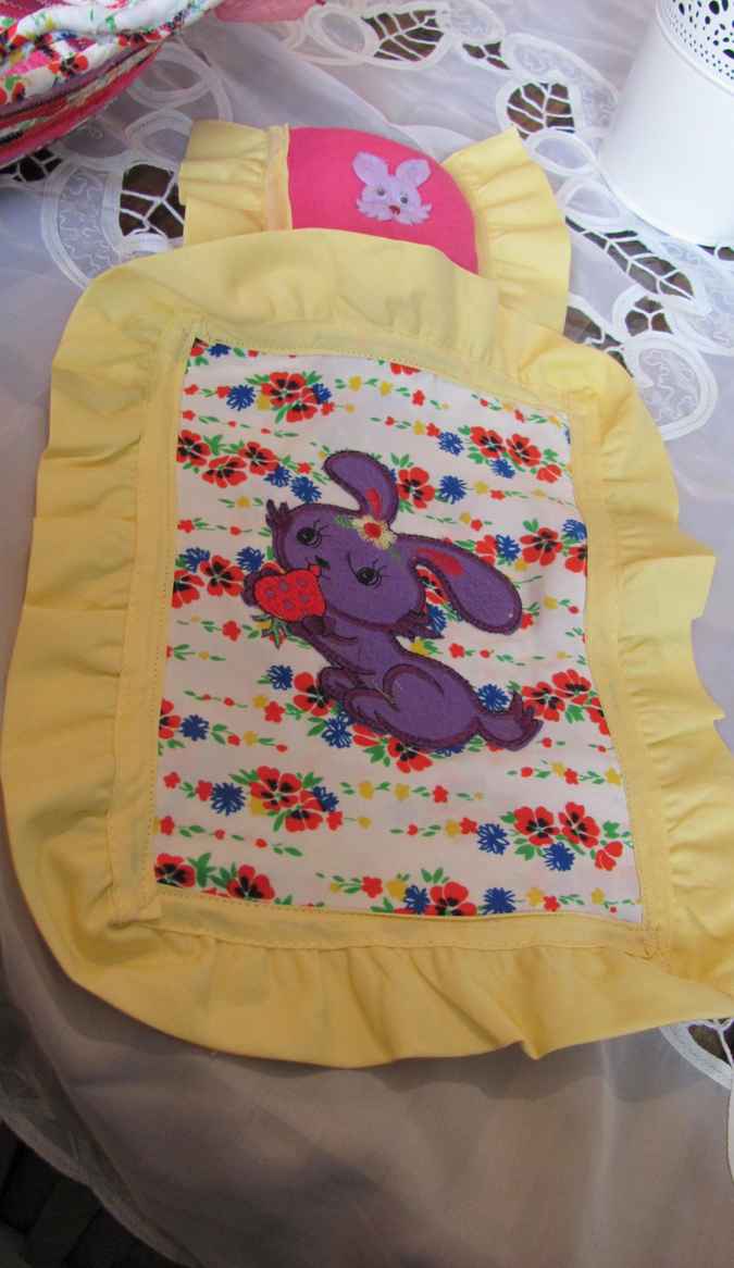 large image of art item: basket &ndash; baby doll cradle pink