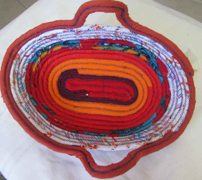 large image of art item: basket &ndash; long red orange