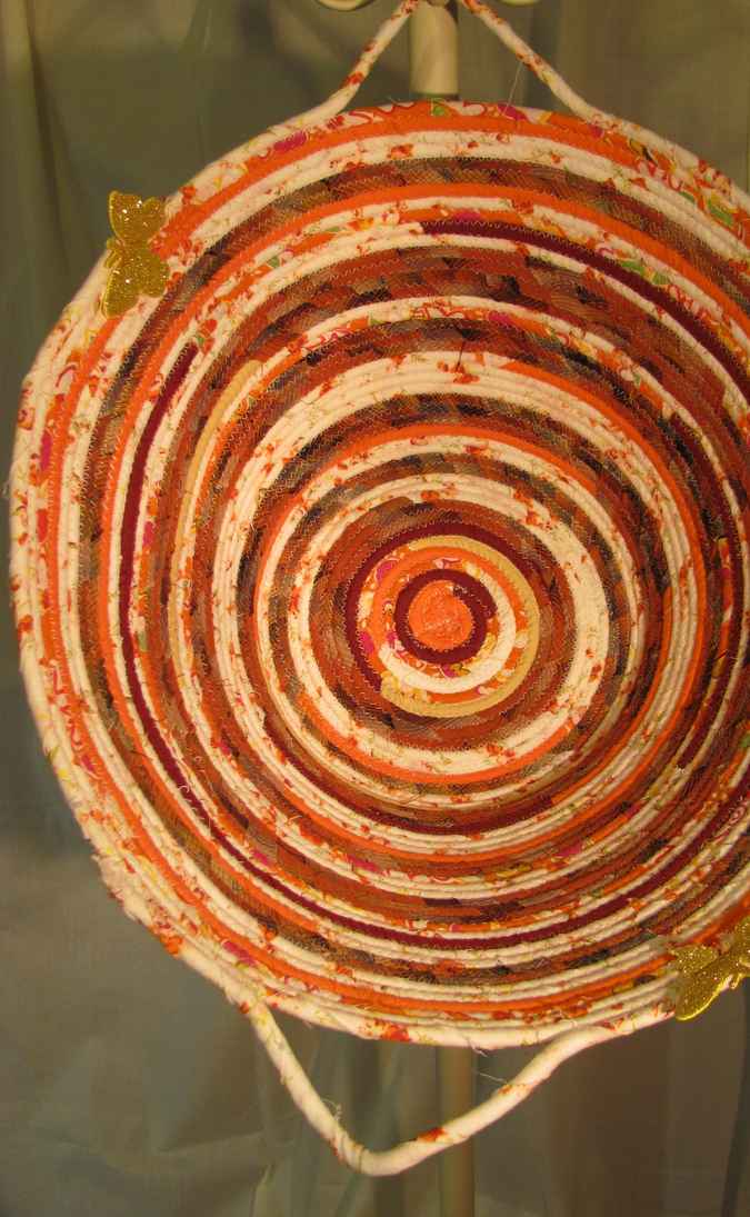 large image of art item: basket &ndash; orange white red