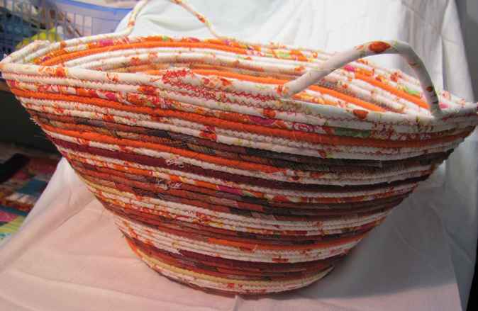 large image of art item: basket &ndash; orange white red