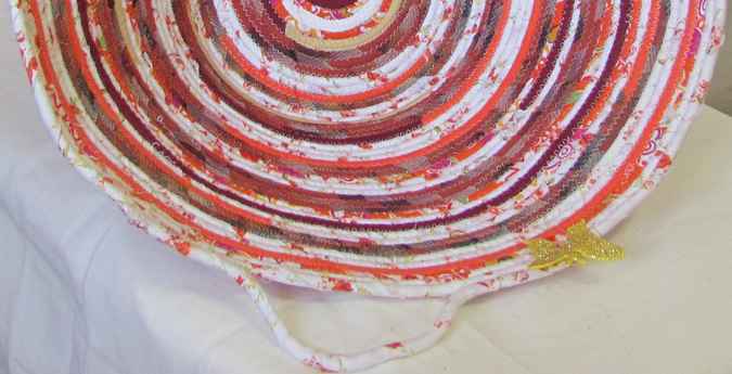 large image of art item: basket &ndash; orange white red