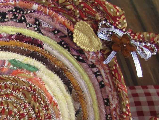 large image of art item: basket &ndash; pattern red brown