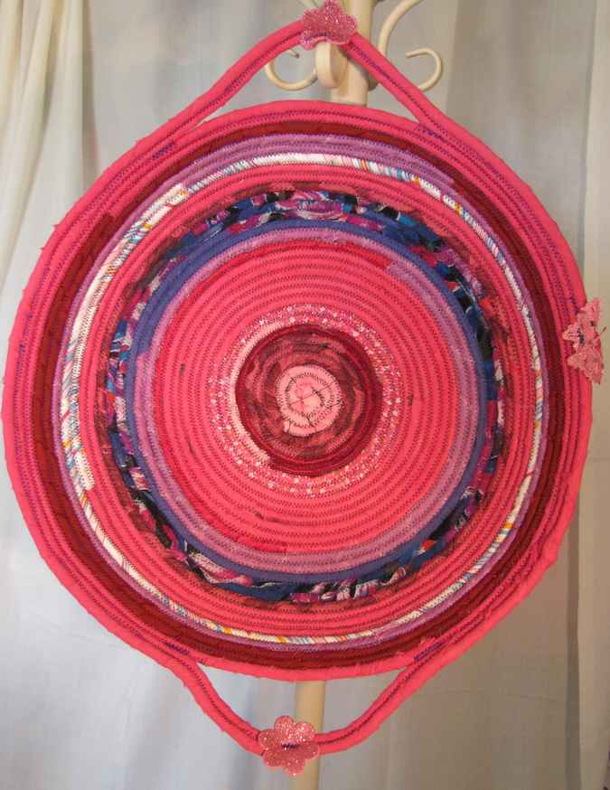 large image of art item: basket &ndash; pink purple red