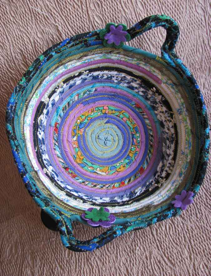 large image of art item: basket &ndash; purple and blue cyan