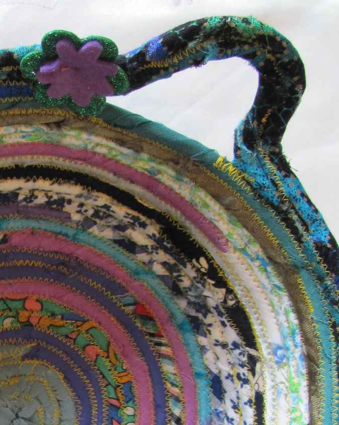 large image of art item: basket &ndash; purple and blue cyan