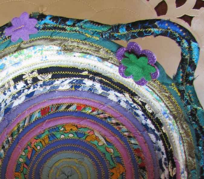 large image of art item: basket &ndash; purple and blue cyan