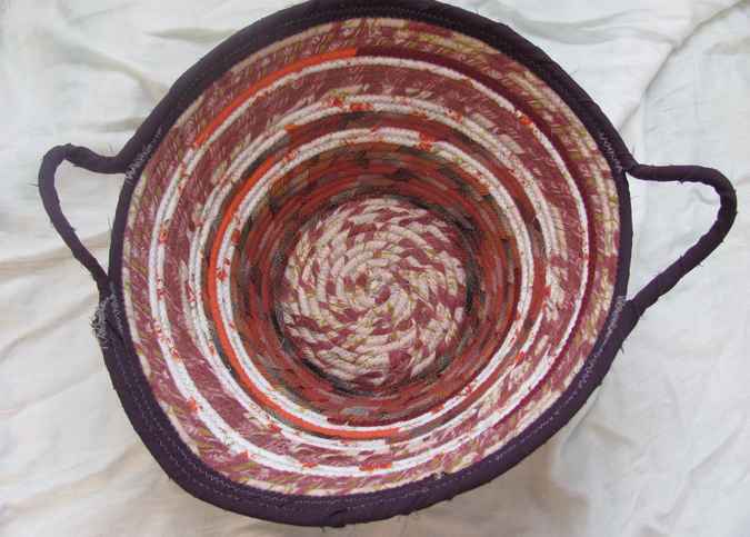 large image of art item: basket &ndash; purple crimson orange
