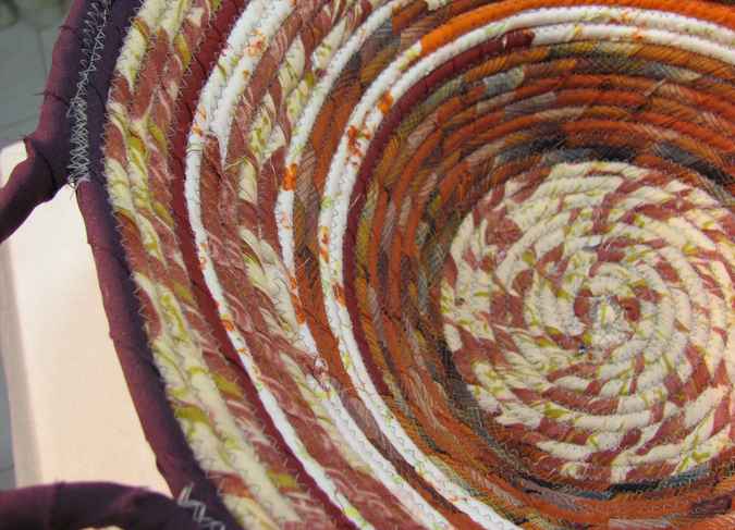 large image of art item: basket &ndash; purple crimson orange