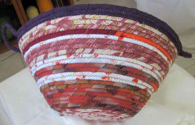 large image of art item: basket &ndash; purple crimson orange
