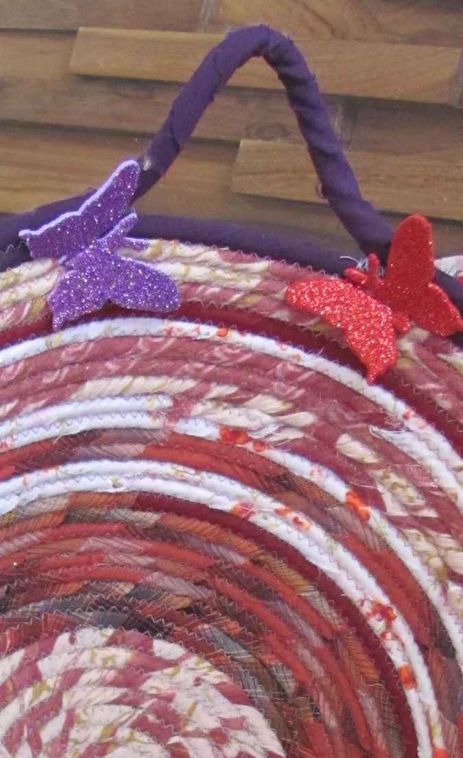 large image of art item: basket &ndash; purple crimson orange