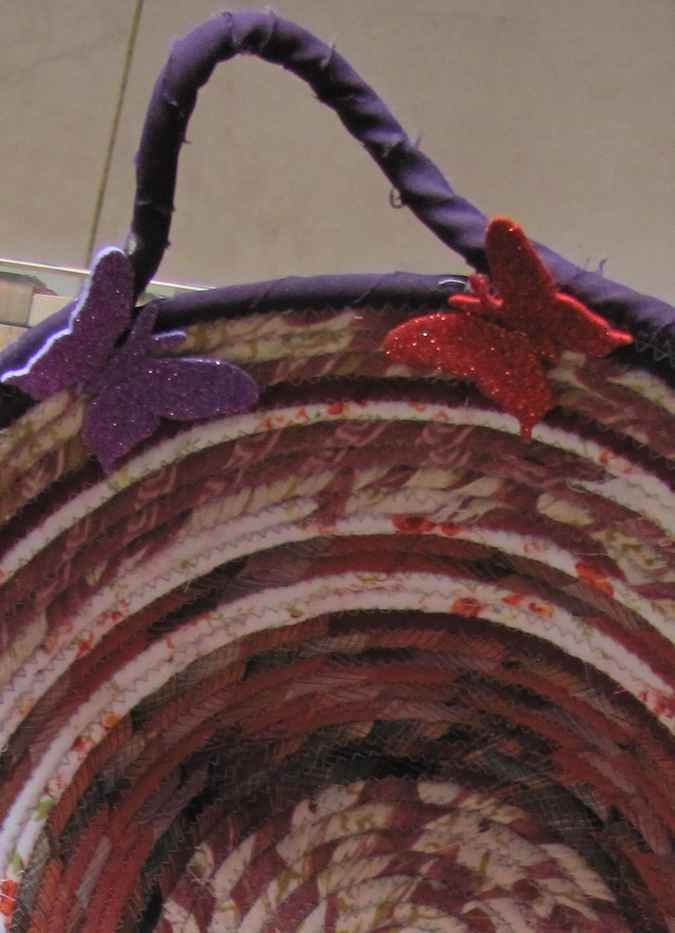 large image of art item: basket &ndash; purple crimson orange