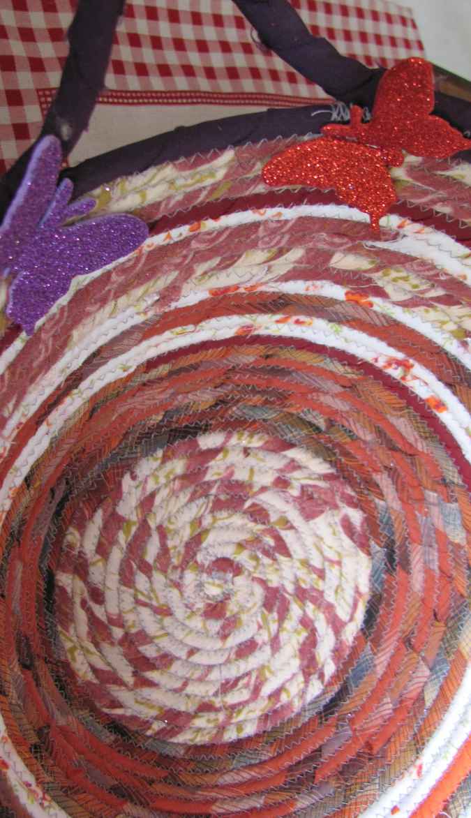 large image of art item: basket &ndash; purple crimson orange