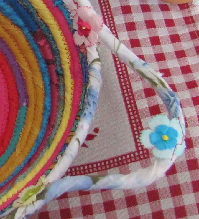 large image of art item: basket &ndash; rainbow flowers