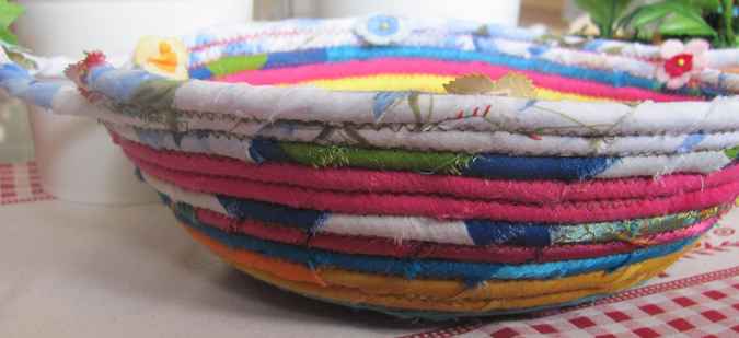 large image of art item: basket &ndash; rainbow flowers