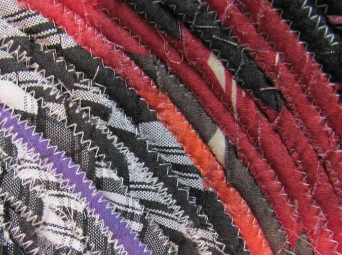 large image of art item: basket &ndash; red black