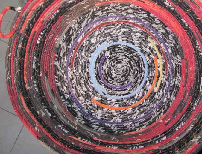 large image of art item: basket &ndash; red black