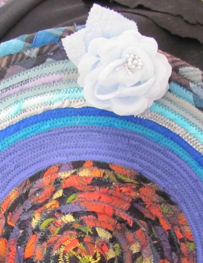 large image of art item: basket &ndash; rose blue cyan red black